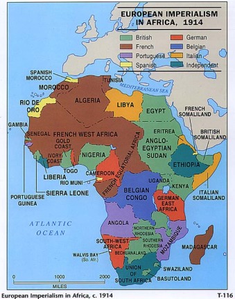 African colonies and their “owners”